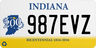 IN license plate 987EVZ