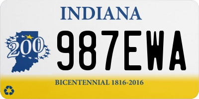 IN license plate 987EWA