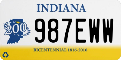 IN license plate 987EWW