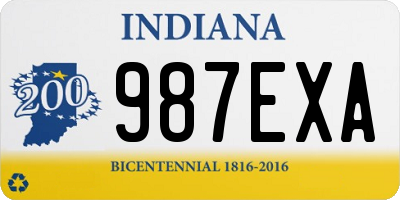 IN license plate 987EXA