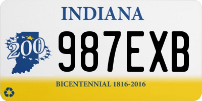 IN license plate 987EXB