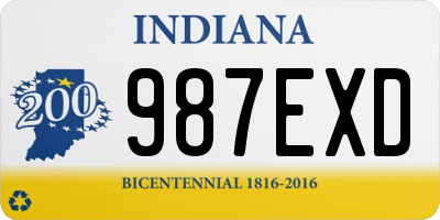 IN license plate 987EXD