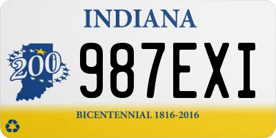 IN license plate 987EXI