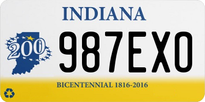 IN license plate 987EXO