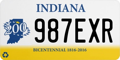 IN license plate 987EXR