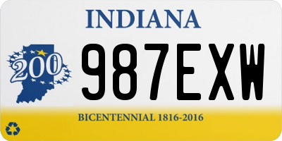 IN license plate 987EXW