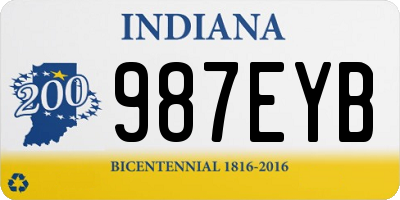 IN license plate 987EYB