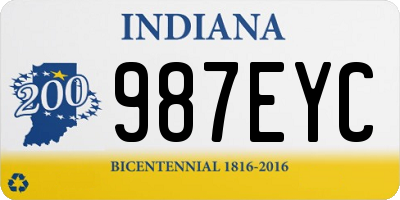 IN license plate 987EYC