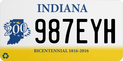 IN license plate 987EYH