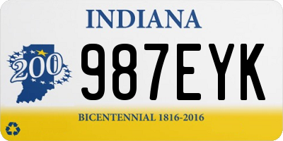 IN license plate 987EYK