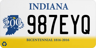 IN license plate 987EYQ