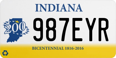 IN license plate 987EYR