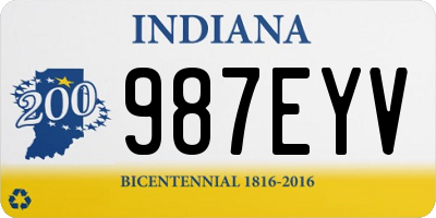 IN license plate 987EYV