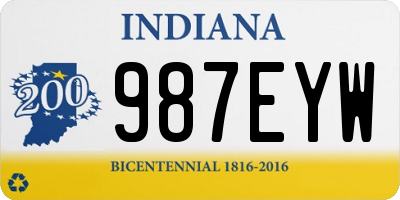 IN license plate 987EYW