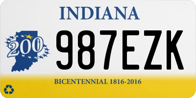 IN license plate 987EZK