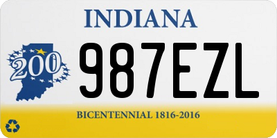 IN license plate 987EZL