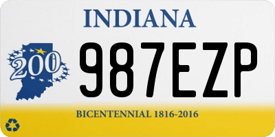 IN license plate 987EZP