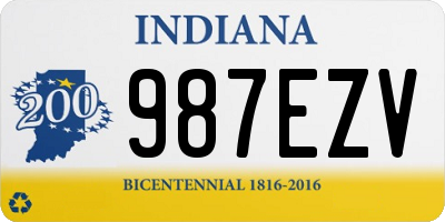 IN license plate 987EZV