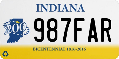 IN license plate 987FAR