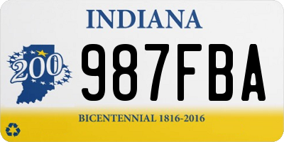 IN license plate 987FBA