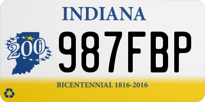 IN license plate 987FBP