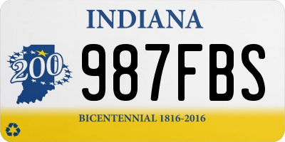 IN license plate 987FBS