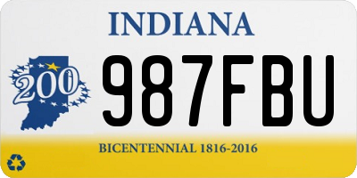 IN license plate 987FBU