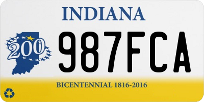 IN license plate 987FCA