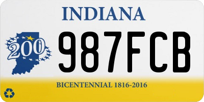 IN license plate 987FCB