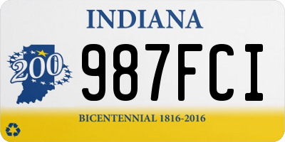 IN license plate 987FCI