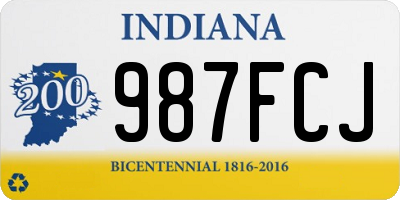 IN license plate 987FCJ