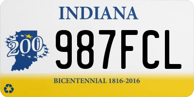 IN license plate 987FCL