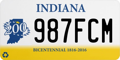 IN license plate 987FCM