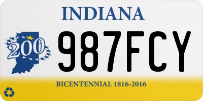 IN license plate 987FCY