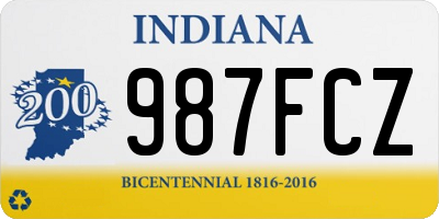 IN license plate 987FCZ