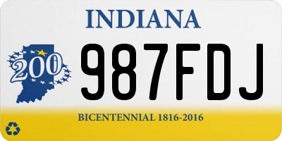 IN license plate 987FDJ