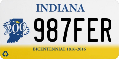 IN license plate 987FER