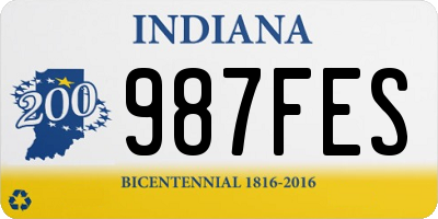 IN license plate 987FES