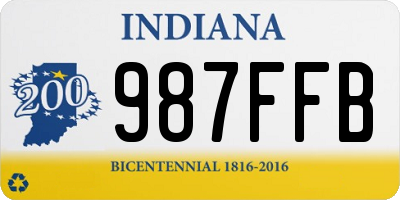 IN license plate 987FFB