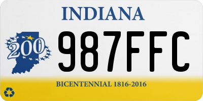 IN license plate 987FFC