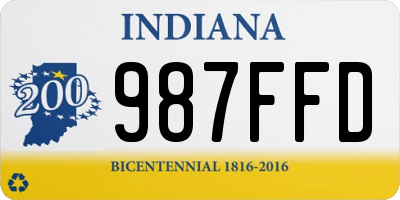 IN license plate 987FFD