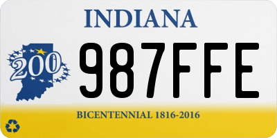 IN license plate 987FFE