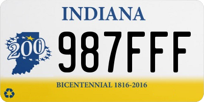 IN license plate 987FFF