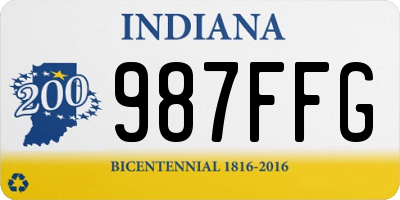 IN license plate 987FFG