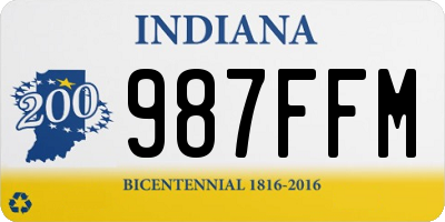 IN license plate 987FFM