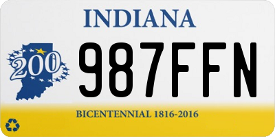 IN license plate 987FFN