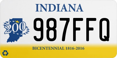 IN license plate 987FFQ