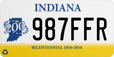 IN license plate 987FFR