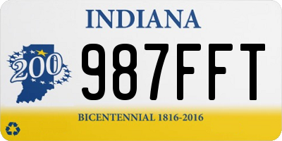 IN license plate 987FFT