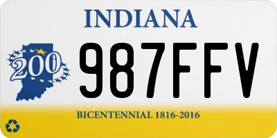 IN license plate 987FFV